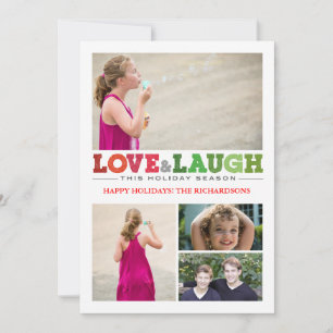Cartes Pour Fêtes Annuelles Amour + Rire x3