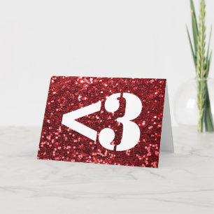 Cartes Pour Fêtes Annuelles Amour rouge Emoji de coeur de parties