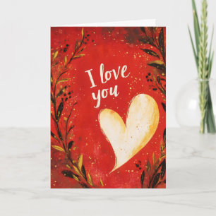 Cartes Pour Fêtes Annuelles Amour Rouge Je T'Aime