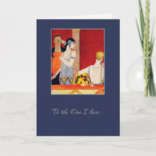 Cartes Pour Fêtes Annuelles Amour. Saint-Valentin Art déco