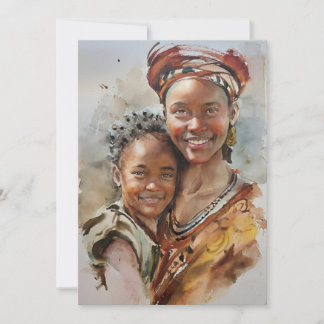 Cartes Pour Fêtes Annuelles Amour Sisterly Dans Les Aquarelles