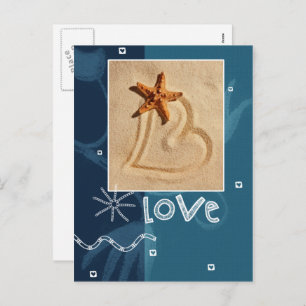 Cartes Pour Fêtes Annuelles Amour. Thème plage Saint Valentin