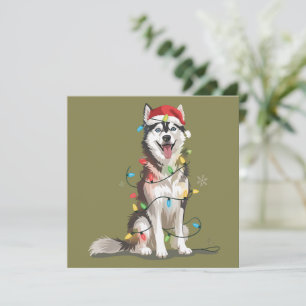 Cartes Pour Fêtes Annuelles Amoureux de Husky Noël Sibérien Xmas Maman Chien