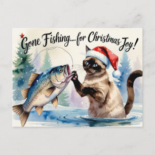 Cartes Pour Fêtes Annuelles Amoureux de la pêche thème de Noël pour les Amoure