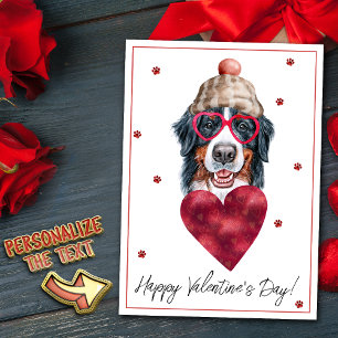 Cartes Pour Fêtes Annuelles Amoureux des chiens de Montagne Bernese Valentine 