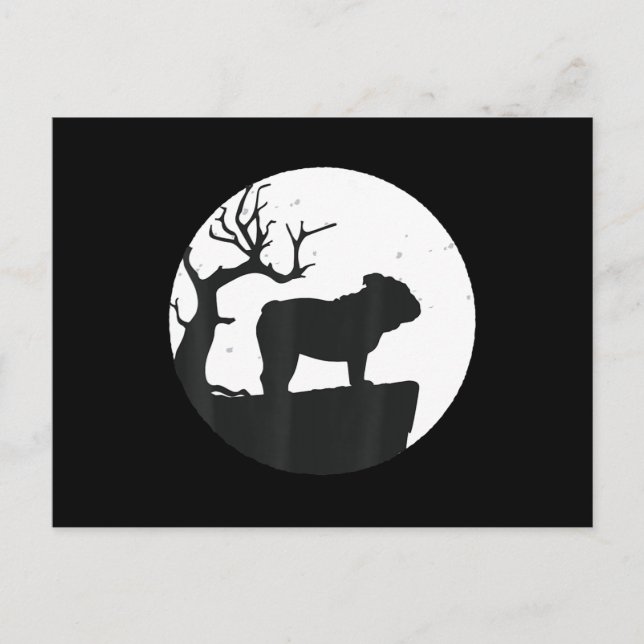 Cartes Pour Fêtes Annuelles Amoureux des chiens | Français Bulldog Silhouette  (Devant)
