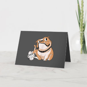 Cartes Pour Fêtes Annuelles amoureux des chiens   Funny Bulldog Farting Sarcas