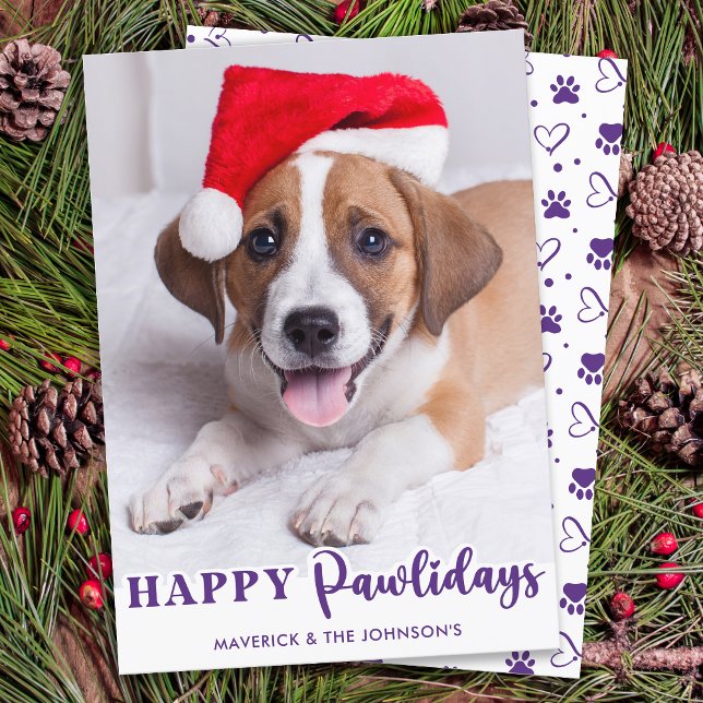 Cartes Pour Fêtes Annuelles Amoureux des chiens Photo Animaux Personnalisé Joy (Créateur téléchargé)