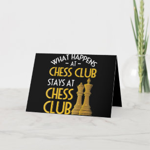 Cartes Pour Fêtes Annuelles Amoureux des échecs   Ce Qui Se Passe À Chess Club