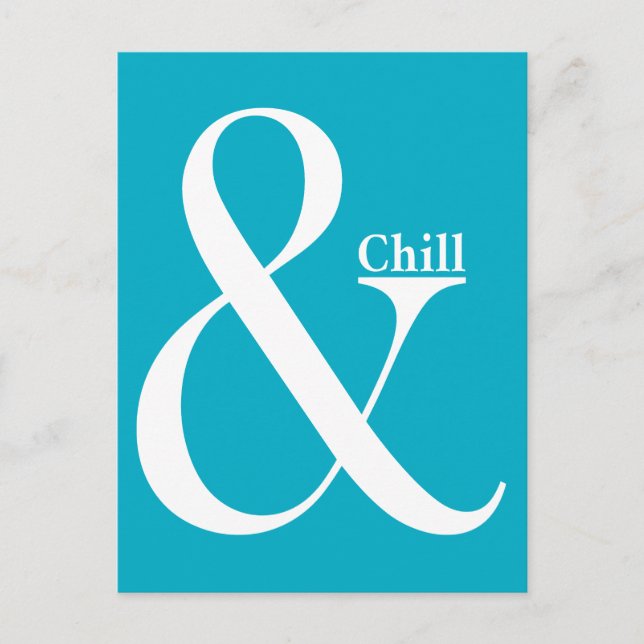Cartes Pour Fêtes Annuelles Ampersand Chill (Devant)