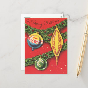 Cartes Pour Fêtes Annuelles ampoules de Noël rétro