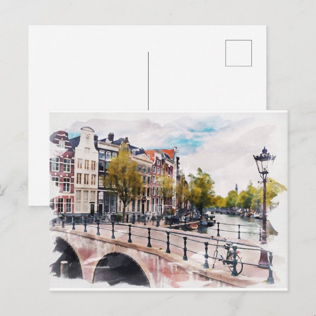 Cartes Pour Fêtes Annuelles Amsterdam, Pays-Bas (Devant / Derrière)