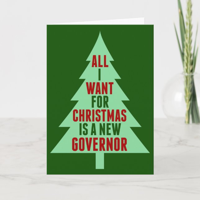 Cartes Pour Fêtes Annuelles Amusant anti-gouverneur Abbott Christmas Tree (Devant)