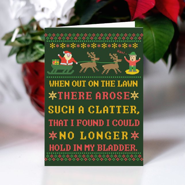 Cartes Pour Fêtes Annuelles Amusant cette nuit avant Noël Humoristique (Créateur téléchargé)