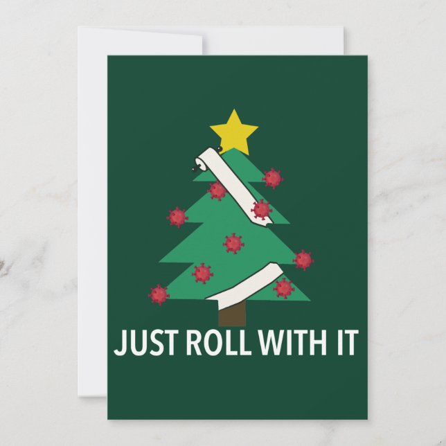 Cartes Pour Fêtes Annuelles Amusant Covid Christmas Tree Pun (Devant)