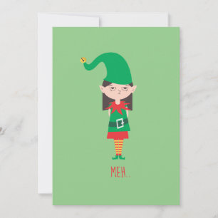 Cartes Pour Fêtes Annuelles Amusant Elf Fille de Noël
