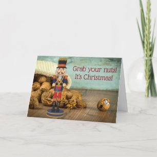 Cartes Pour Fêtes Annuelles Amusant Grab Your Nuts Nutcracker Noël