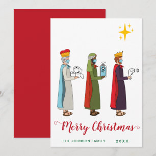 Cartes Pour Fêtes Annuelles Amusant Joyeux Noël Trois Rois Salutation