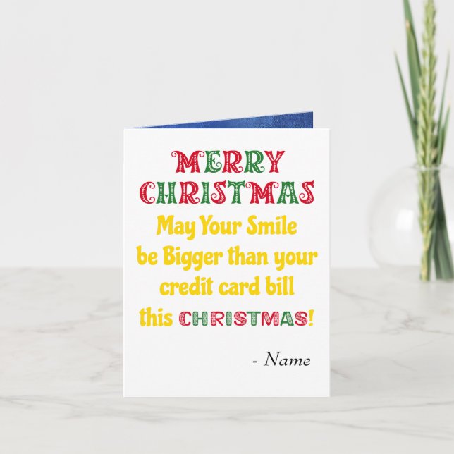 Cartes Pour Fêtes Annuelles Amusant Joyeux voeux de Noël (Devant)