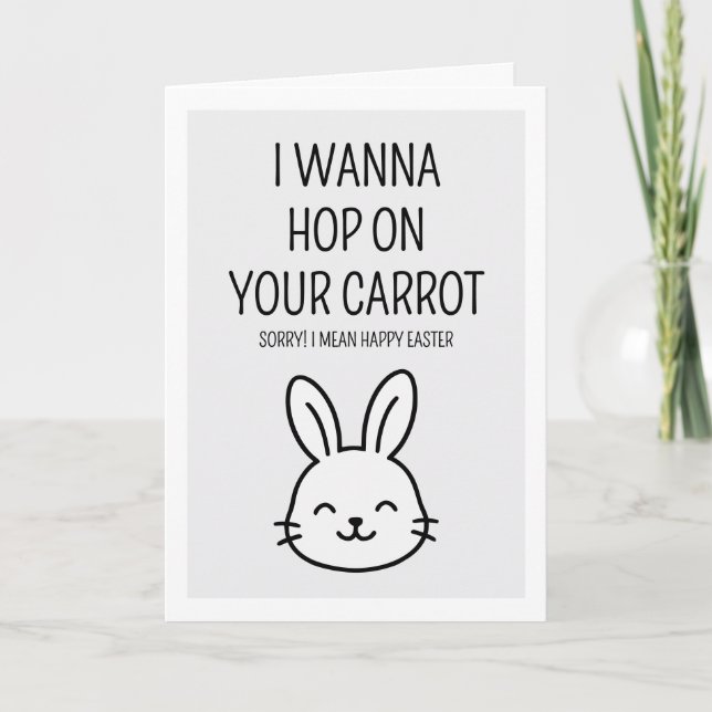 Cartes Pour Fêtes Annuelles Amusant lapin de Pâques pour femme mariée (Devant)