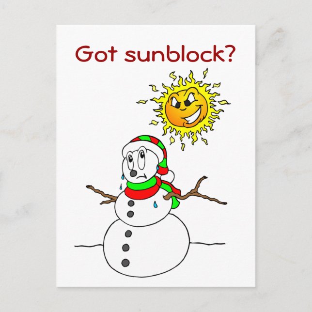 Cartes Pour Fêtes Annuelles Amusant Noël Snowman plaisanteries (Devant)
