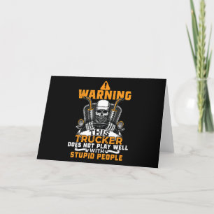 Cartes Pour Fêtes Annuelles Amusant Trucker Conducteur Trucker Cadeau