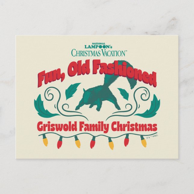 Cartes Pour Fêtes Annuelles Amusant, vieux style Griswold Noël de famille (Devant)