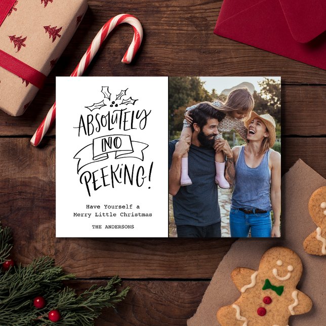 Cartes Pour Fêtes Annuelles Amusante Photo de Noël de famille Plaid (Funny Family Christmas Photo Plaid Holiday Card)
