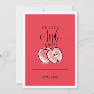 Cartes Pour Fêtes Annuelles Amusante Pun de fruits Apple Valentine Card