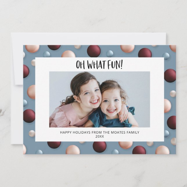 Cartes Pour Fêtes Annuelles Amusants ornements de Noël (Devant)