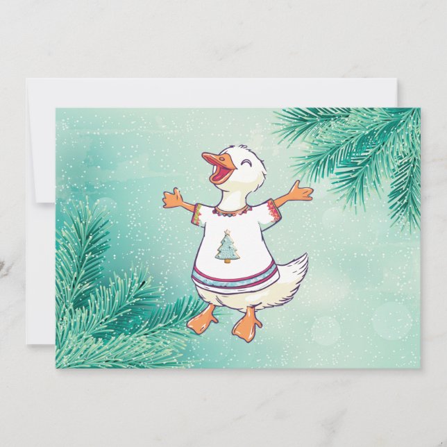 Cartes Pour Fêtes Annuelles Amusement de chanteur de Noël Drôle (Devant)