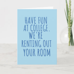 Cartes Pour Fêtes Annuelles Amusez-vous à l'université nous louons votre chamb