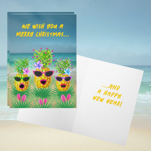 Cartes Pour Fêtes Annuelles Ananas Dame Chantante Personnalisés 