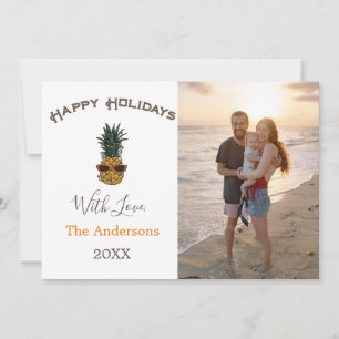 Cartes Pour Fêtes Annuelles Ananas Joyeux Noël Beach Photo