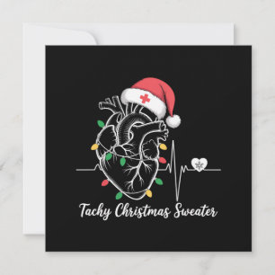 Cartes Pour Fêtes Annuelles Anatomie du cœur Noël Infirmière Cardiaque Tachy N