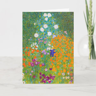 Cartes Pour Fêtes Annuelles Ancien Art floral de jardin de campagne de Gustav 