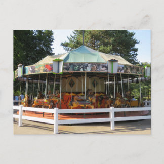 Cartes Pour Fêtes Annuelles Ancien Carrousel Joyeux Parcours