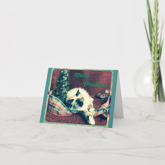 Cartes Pour Fêtes Annuelles Ancien Joyeux Noël Birman (Devant)