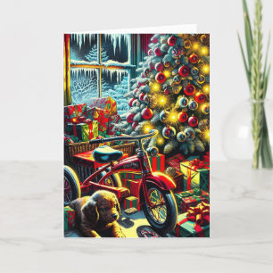 Cartes Pour Fêtes Annuelles Ancien matin de Noël Nostalgique