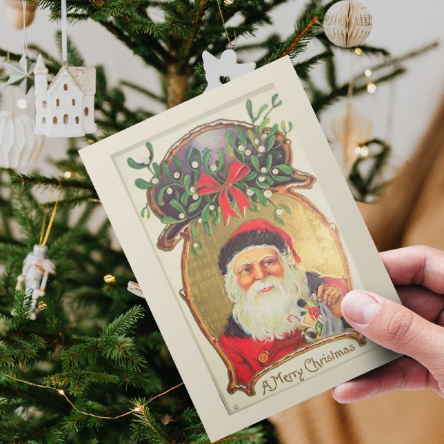 Cartes Pour Fêtes Annuelles Ancien mode rétro Noël Père Noël Amela (Créateur téléchargé)