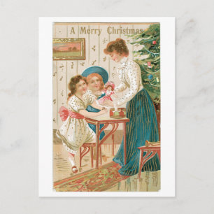 Cartes Pour Fêtes Annuelles Ancien Noël, Famille