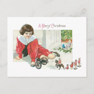 Cartes Pour Fêtes Annuelles Ancien Noël, Fille