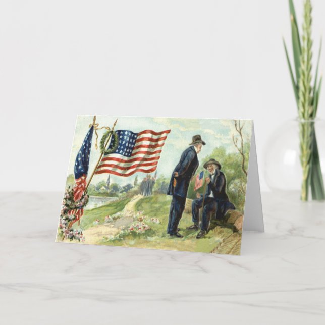 Cartes Pour Fêtes Annuelles Anciens combattants de l'église de la couronne US  (Devant)