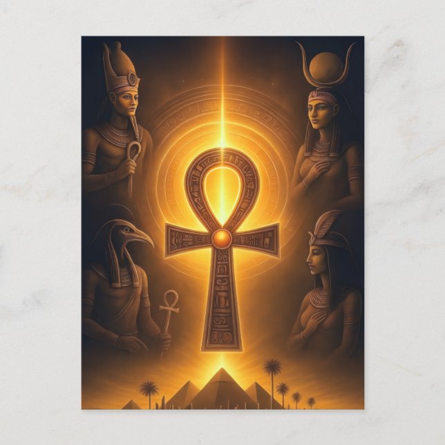 Cartes Pour Fêtes Annuelles Ancient Egyptian Postcard | Pharaonic Art Design b (Devant)