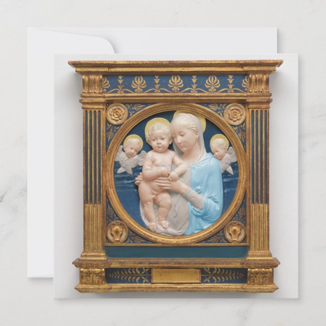 Cartes Pour Fêtes Annuelles Andrea Della Robbia c1485 Madonna and Child (Devant)