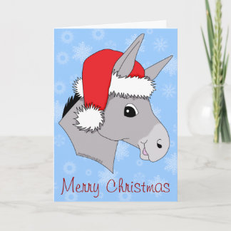 Cartes Pour Fêtes Annuelles Âne de Noël du Père Noël
