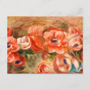 Cartes Pour Fêtes Annuelles Anémones par Renoir Peinture Impressionniste