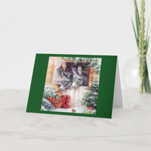 Cartes Pour Fêtes Annuelles Ânes de Noël