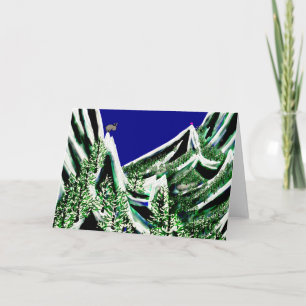 Cartes Pour Fêtes Annuelles ânes sur les sommets des montagnes