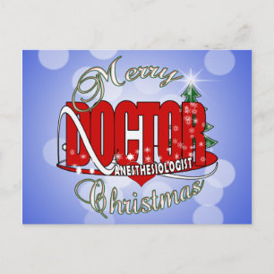 CARTES POUR FÊTES ANNUELLES ANESTHÉSOLOGUE DE CHRISTMAS